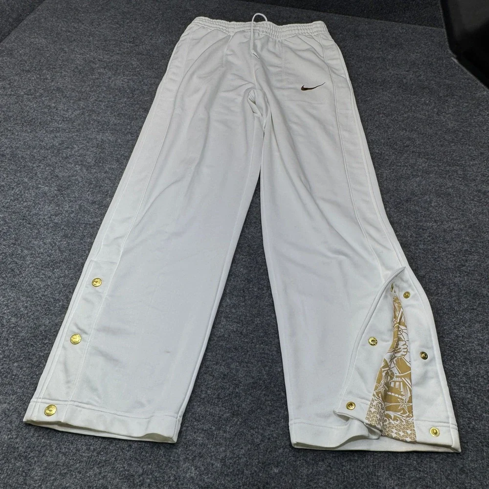 Nike Tracksuit Mens Large Medium White Basketball Warm Up Jacket Pants NYC Set